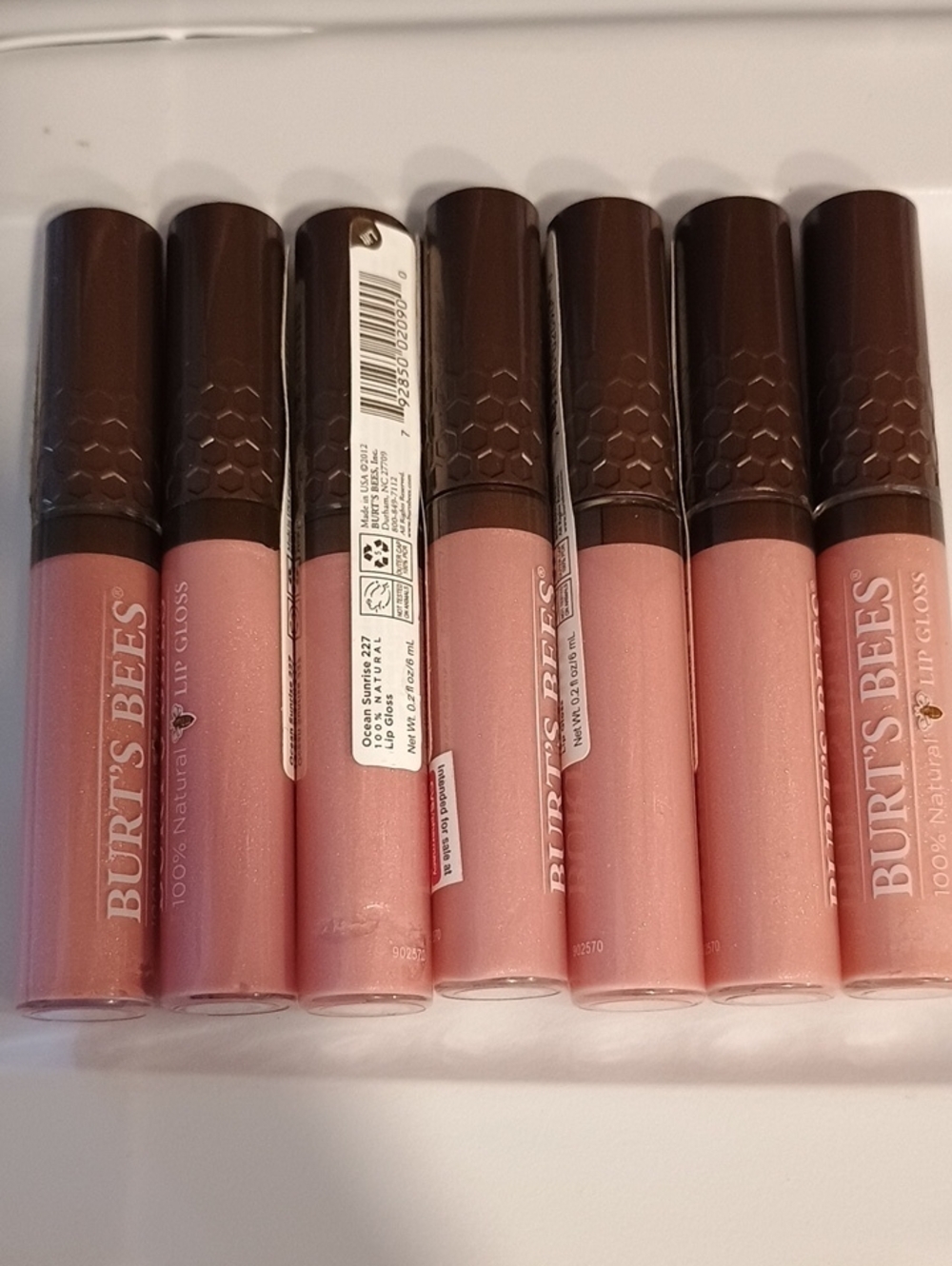 7 x Burt's Bees Moisturizing Lip Gloss 227, Ocean Sunrise - Picture 3 of 5